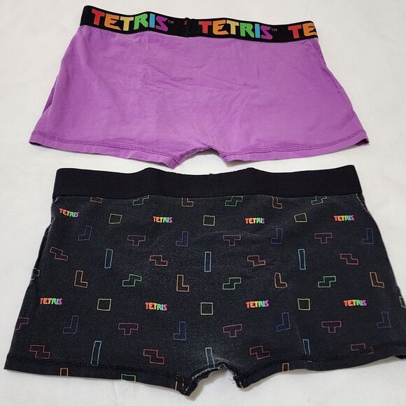H&M Men's Tetris Game Purple Short Boxer Briefs Trunks Set of 2 Size Large L - Picture 6 of 8